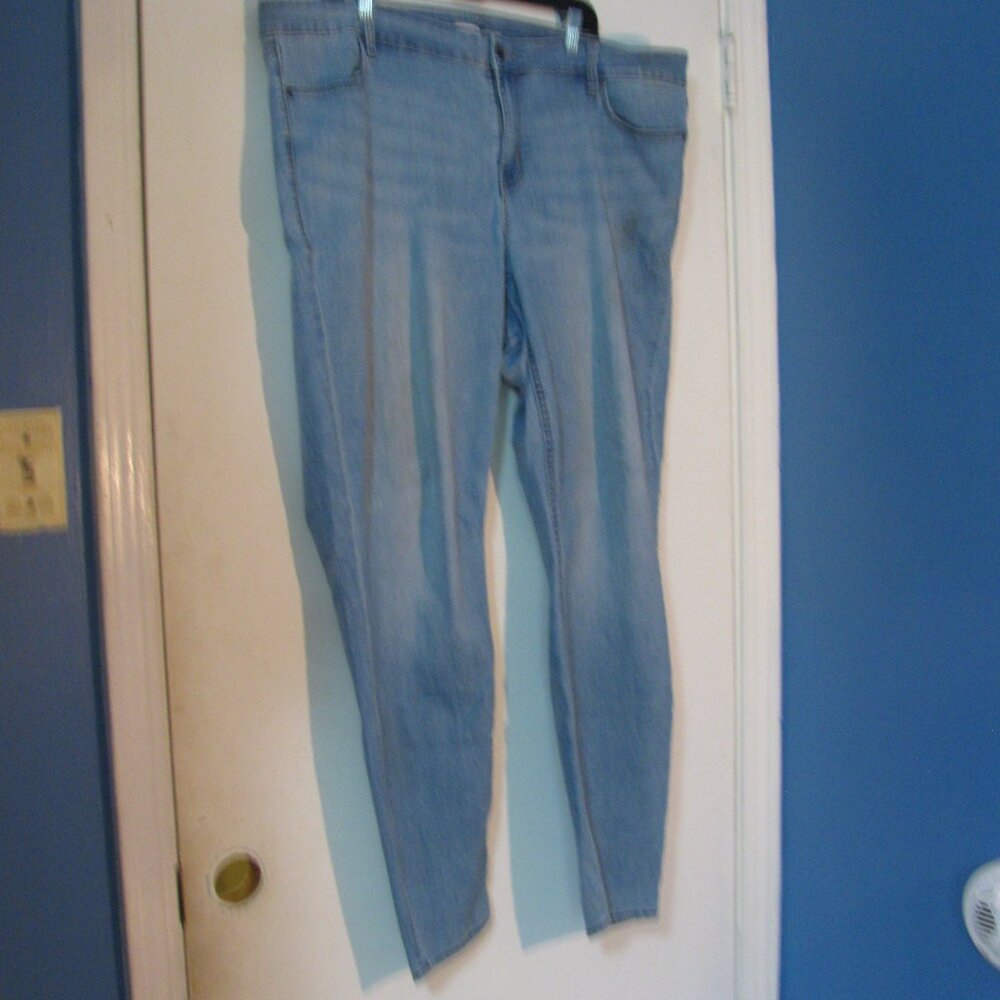 Old Navy Jeans Plus Size 22L 22 Long Blue Jean Denim Super Skinny FINAL - Picture 4 of 7